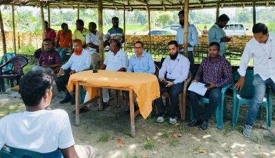 সীমান্তপাড়া খাল পানি ব্যবস্থাপনা সমবায় সমিতির অফিস ভবনের ভিত্তি প্রস্তর স্থাপন 