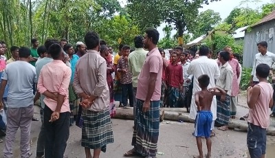 ভূরুঙ্গামারীতে সারের দাবিতে কৃষকদের সড়ক অবরোধ ও বিক্ষোভ