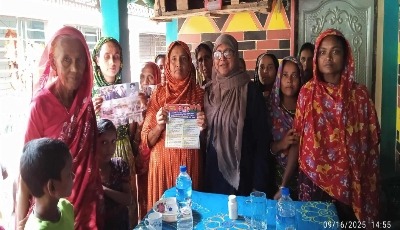 তাহিরপুরে ৩১ দফা প্রচারে হাওড় পাড়ে ছুটে চলেছেন এমপি প্রার্থী সালমা নজির