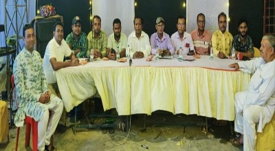 দাগনভূঞা সাংবাদিক কল্যান ট্রাস্ট নেতৃবৃন্দ কেন্দ্রীয় পূজামন্ডপ পরিদর্শন
