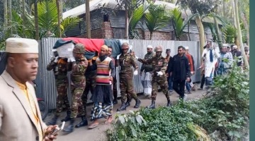 কুড়িগ্রামে নিজ বাড়িতে শায়িত দুই বীর সৈনিকের বাড়িতে শোকের মাতম