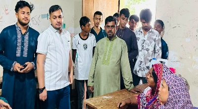 রাঙামাটিতে আশ্রয়কেন্দ্র পরিদর্শন ও দুর্গতদের পাশে জেলা পরিষদ সদস্য হাবীব আজম